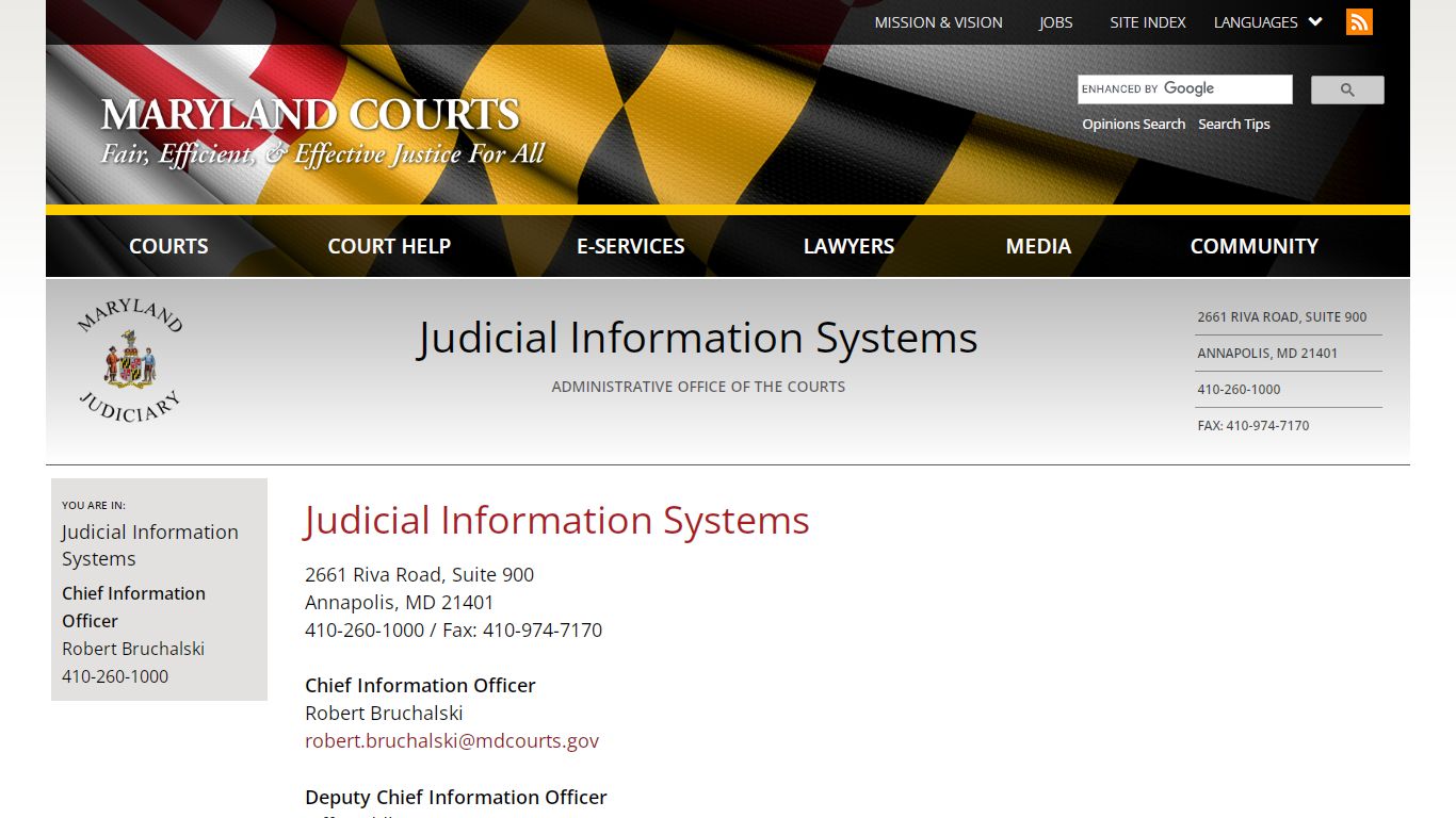 Judicial Information Systems | Maryland Courts